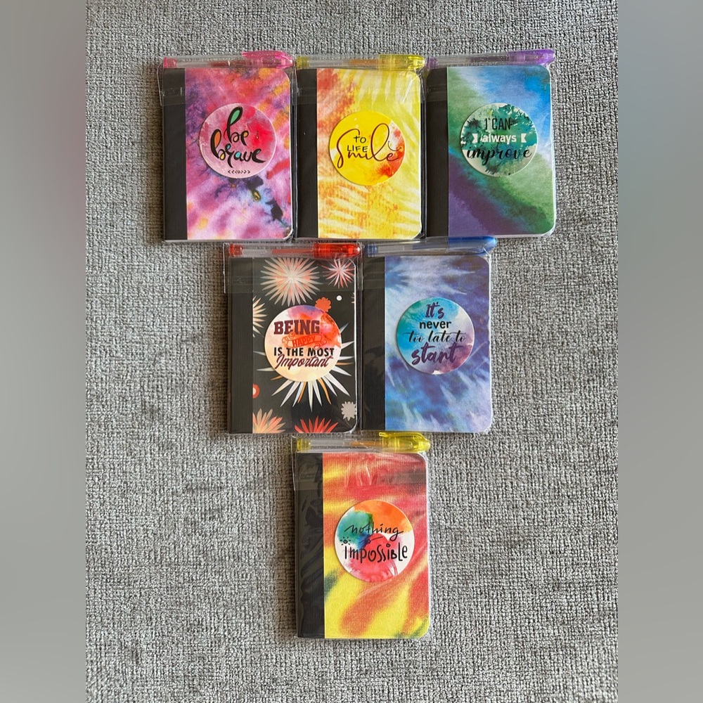 Colorful Inspirational Collection (Set of 6) Mini Notebooks